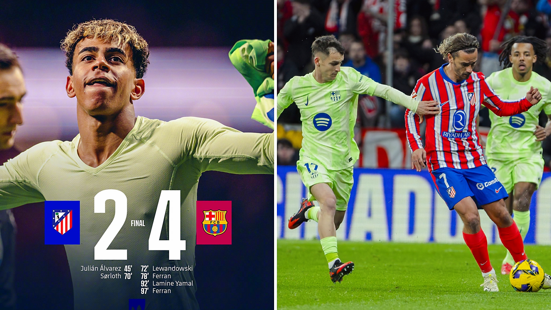 马德里竞技和毕尔巴鄂竞技比赛结果